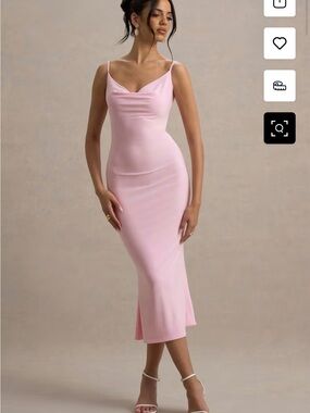 CLUB L LONDON Midi Dress - Blush Pink